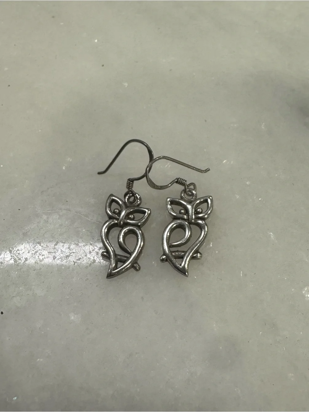 Sterling-Style Silver Owl Drop Earrings - Women Jewelry Sterling Silver 925